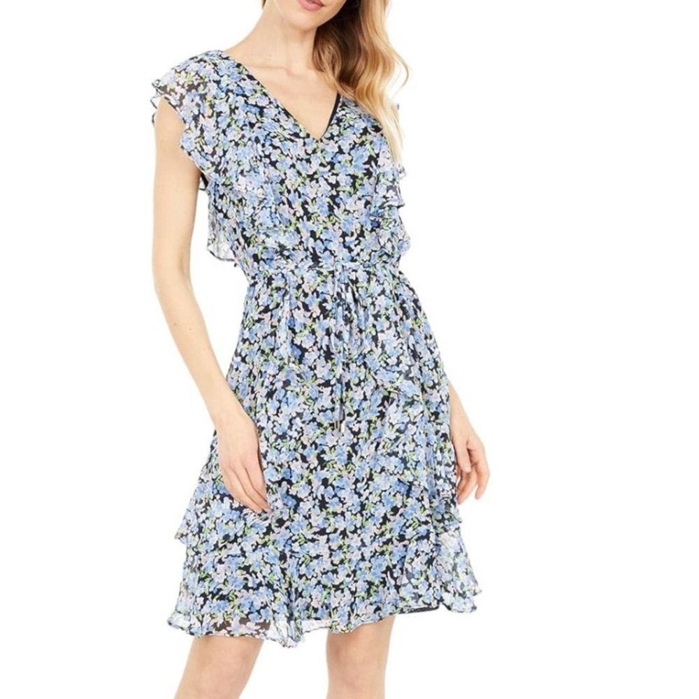 Tommy Hilfiger Navy Blue floral dress size 10
